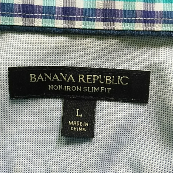Banana Republic Non- Iron Slim -Fit  Checker shirt - Picture 3 of 5